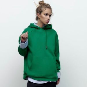 Zara Oversized Sweatshirt Green Size L